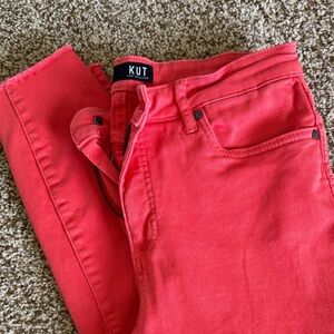 Kut from the Kloth Burnt Orange Skinny Ankle Jeans